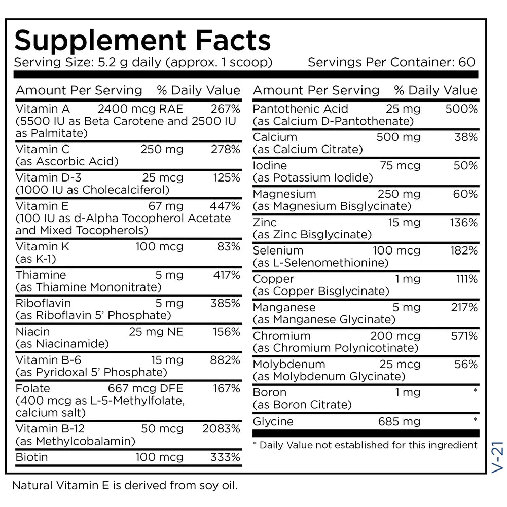 Vitamin/Mineral Base Powder