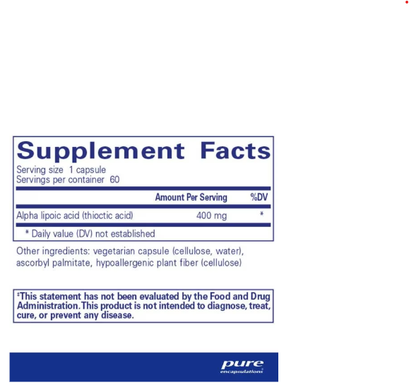 Alpha Lipoic Acid 400 mg
