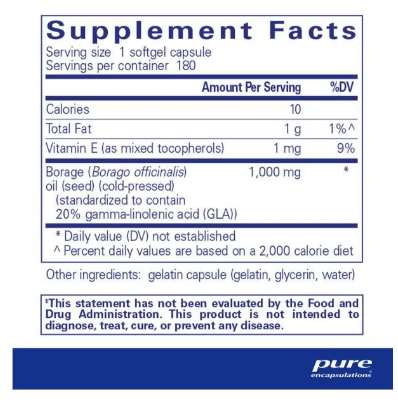 Borage Oil - 180 Softgel Capsules